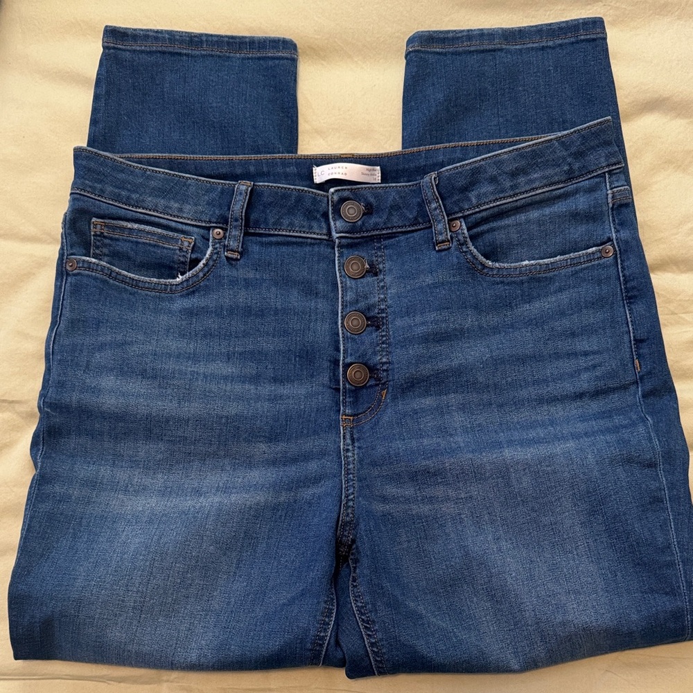 LC Lauren Conrad High-Rise Skinny Ankle Jeans